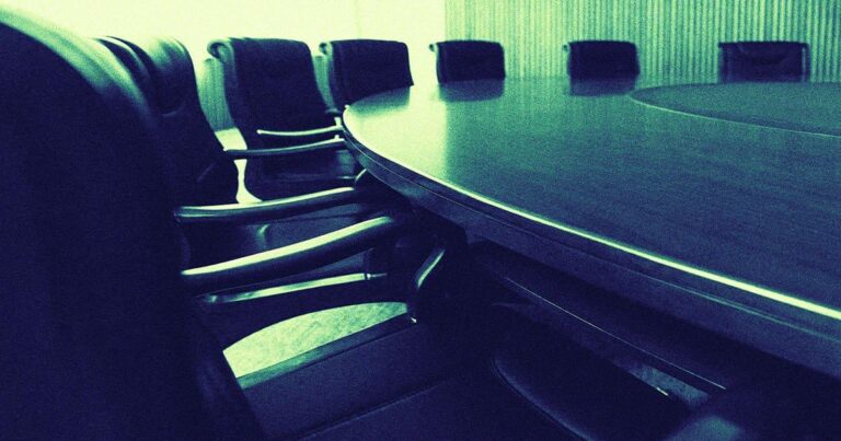 board of directors empty table