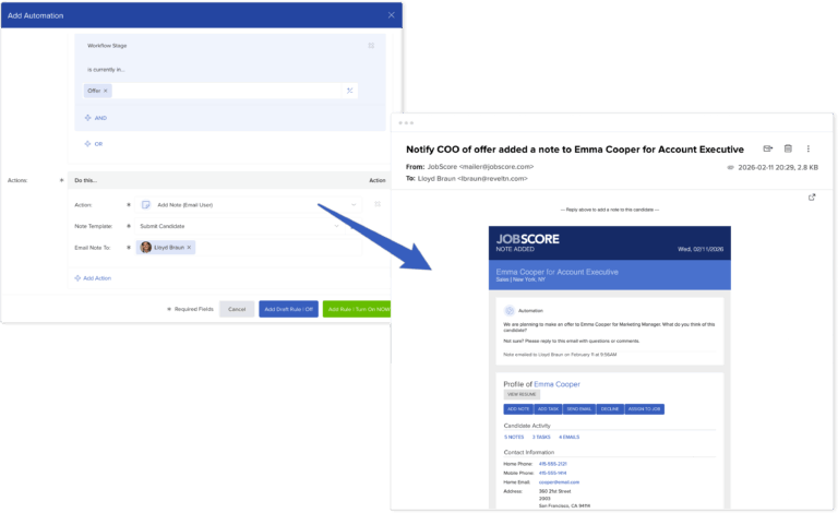 Automations: 3 New Actions | JobScore